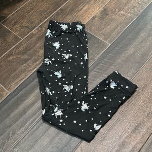 EUC Young Hearts Unicorn Leggings